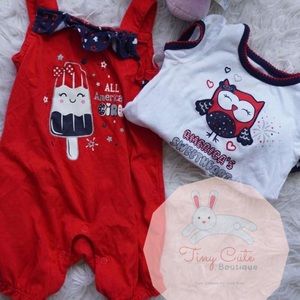4th of July Baby Girl Set
